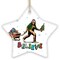 Funny Big Foot Believe Christmas Ornament, Sasquatch Humor Holiday Decor